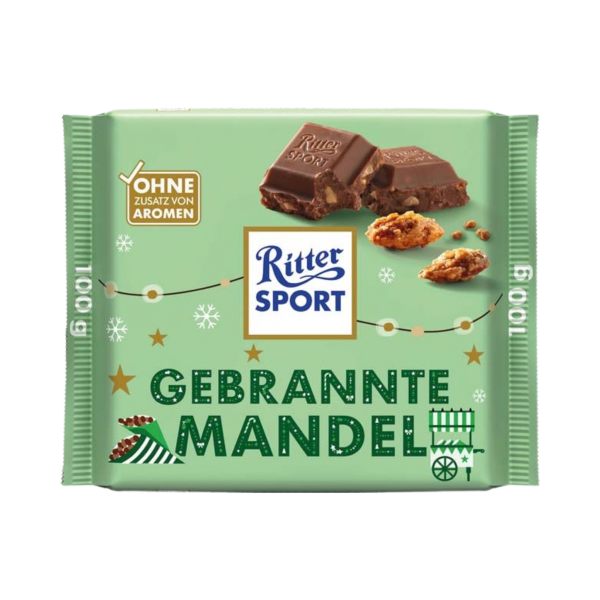Ritter Sport Vollmilchschokolade Gebrannte Mandel, 100g